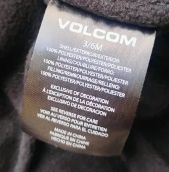 VOLCOM Baby NEW Quilted Puffer Fleece Lined Snowsuit - Picture 13 of 13